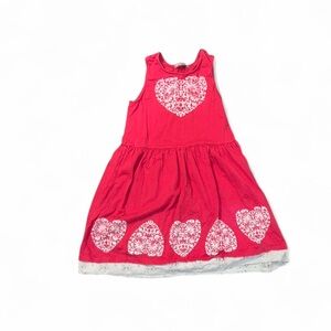 Jelly The Pug Red Heart Pattern Dress